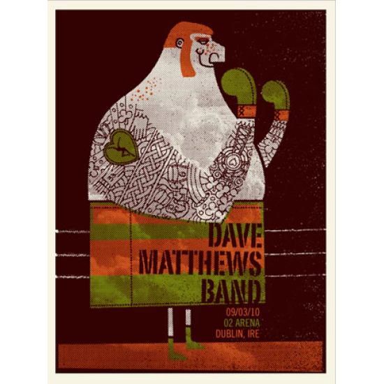 Dave Matthews Band Dublin Concert Poster by Methane Studios (SOLD OUT)
