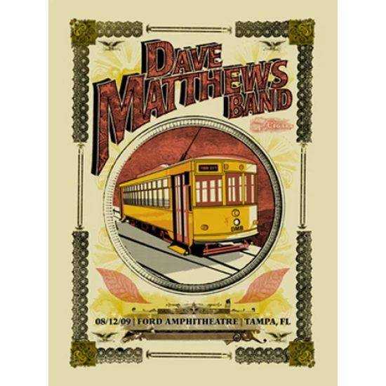 Dave Matthews Band Tampa Concert Poster by Methane Studios (SOLD OUT)