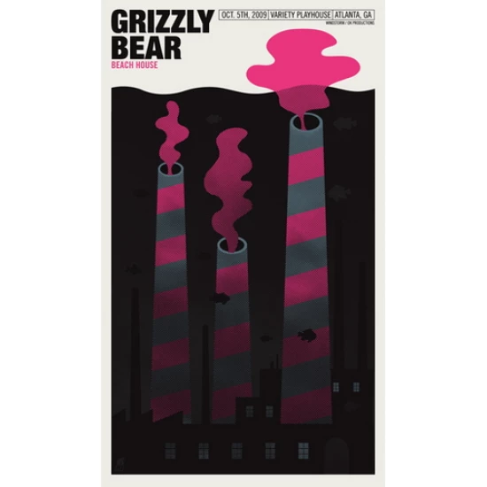 Grizzly Bear concert poster by Methane Studios (SOLD OUT)