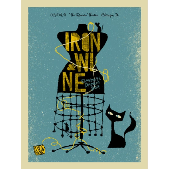 Iron and Wine Chicago concert poster by Methane Studios (SOLD OUT)