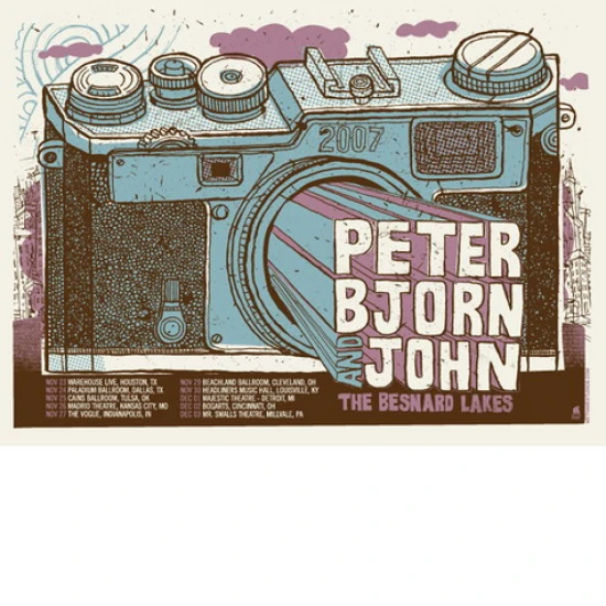 Peter Bjorn & John Tour Poster by Methane Studios