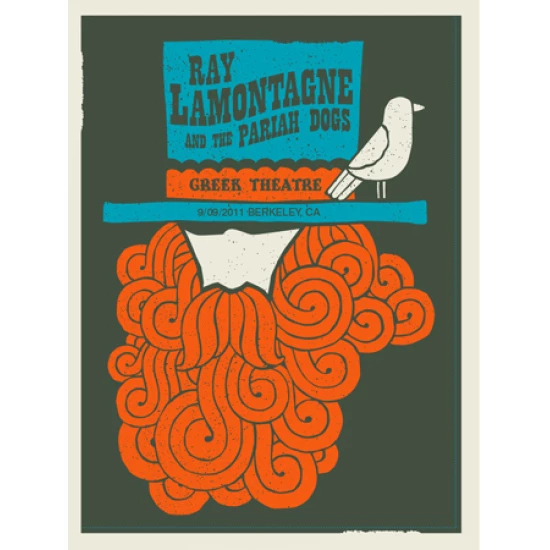 Ray Lamontagne Berkeley concert poster by Methane Studios (SOLD OUT)
