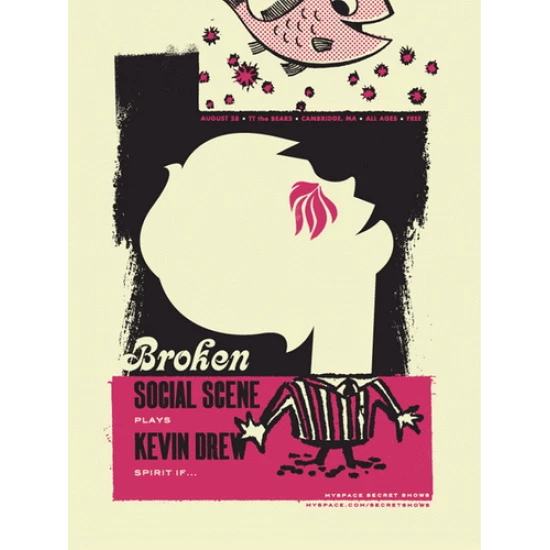 Broken Social Scene concert poster by Micah Smith (SOLD OUT)