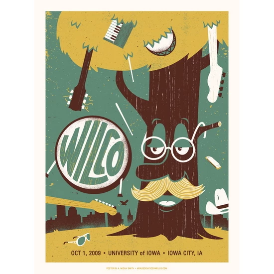 Wilco concert poster by Micah Smith (SOLD OUT)