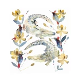 Alligators, Magnolias, and Hummingbirds print by Michelle Morin