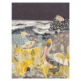 Winter Pelicans and Yarrow by Michelle Morin (SOLD OUT)
