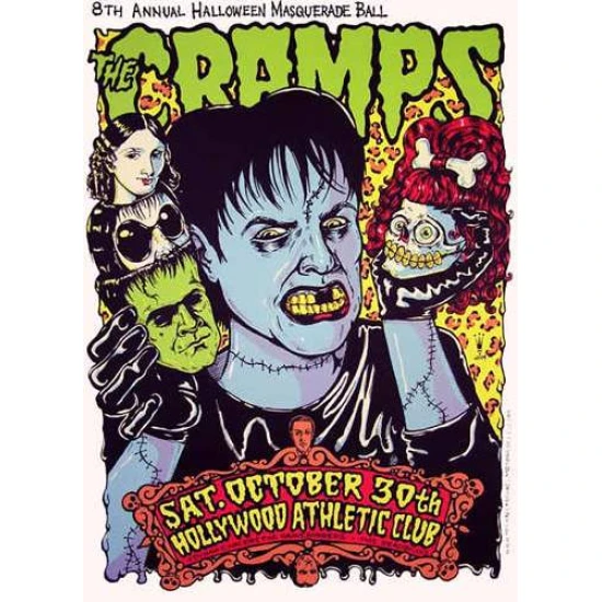 The Cramps Concert Poster by Michael Michael Motorcycle (SOLD OUT)
