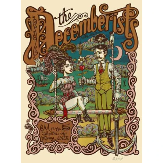 The Decemberists 2005 Concert Poster by Michael Michael Motorcycle (SOLD OUT)