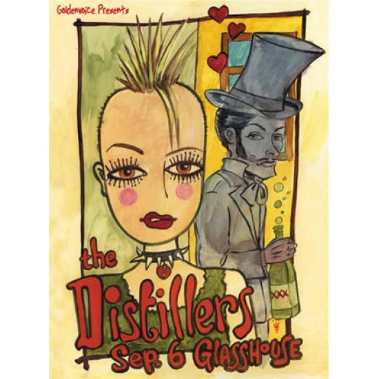 The Distillers Concert Poster by Michael Michael Motorcycle (SOLD OUT)
