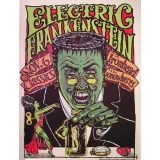 Electric Frankenstein Concert Poster by Michael Michael Motorcycle