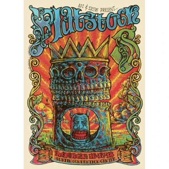 Flatstock 12 Red Poster by Michael Michael Motorcycle