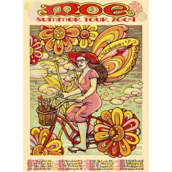 MOE Summer Tour 2009 Poster by Michael Michael Motorcycle
