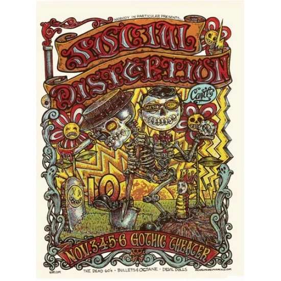Social Distortion Concert Poster by Michael Michael Motorcycle (SOLD OUT)