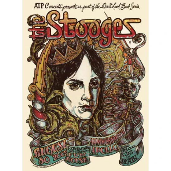 Iggy & The Stooges Concert Poster by Michael Michael Motorcycle (SOLD OUT)