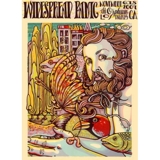 Widespread Panic 2009 Concert Poster by Michael Michael Motorcycle