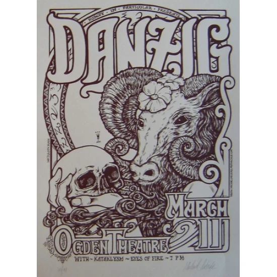 Danzig Concert Poster (Key Line) by Michael Michael Motorcycle