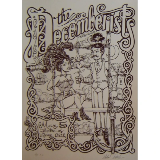 The Decemberists Concert Poster by Michael Michael Motorcycle