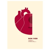 bon iver 2017 tour poster