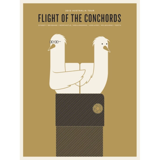 Flight of the Conchords 2012 poster by Jason Munn (SOLD OUT)