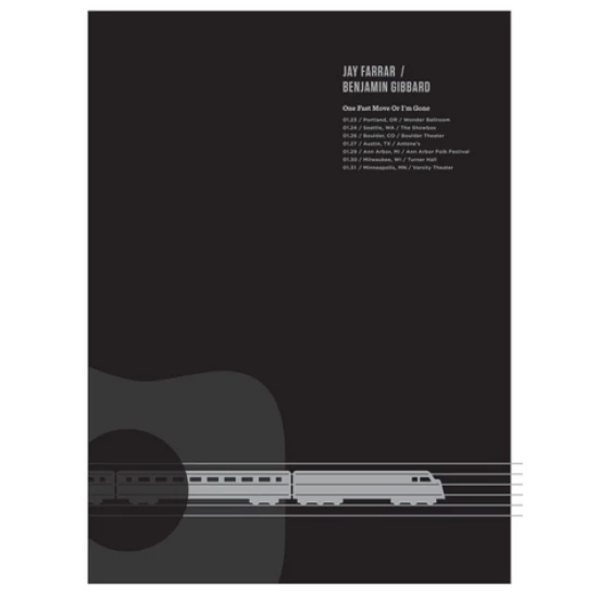 Jay Farrar and Ben Gibbard concert poster by Jason Munn