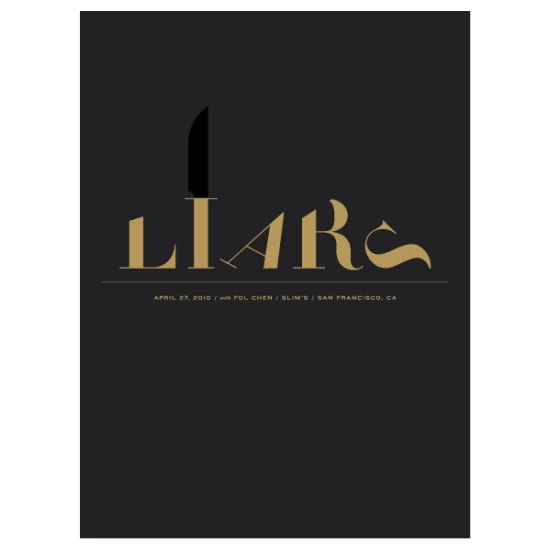 Liars concert poster by Jason Munn