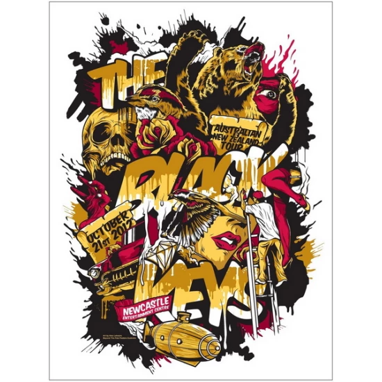 The Black Keys Newcastle concert poster by Alex Lehours (SOLD OUT)