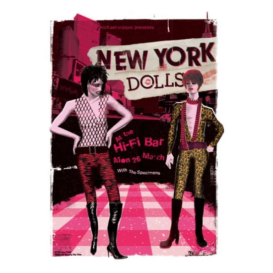 New York Dolls Concert Poster (Melbourne)