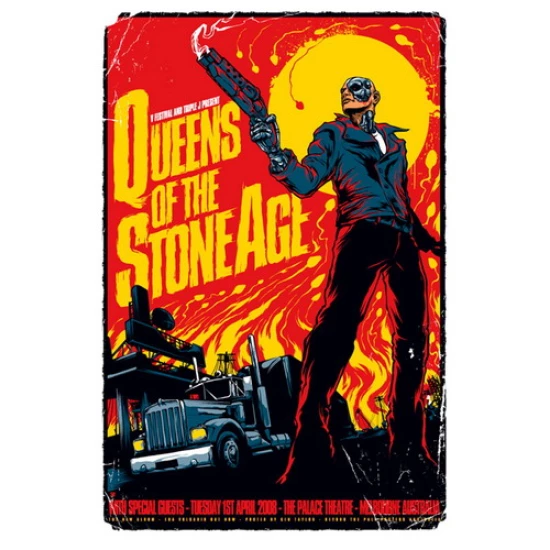 Queens of the Stone Age Concert Poster 2008 Melbourne by Ken Taylor