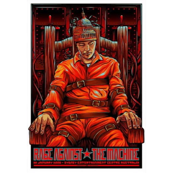 Rage Against the Machine Concert Poster by Ken Taylor
