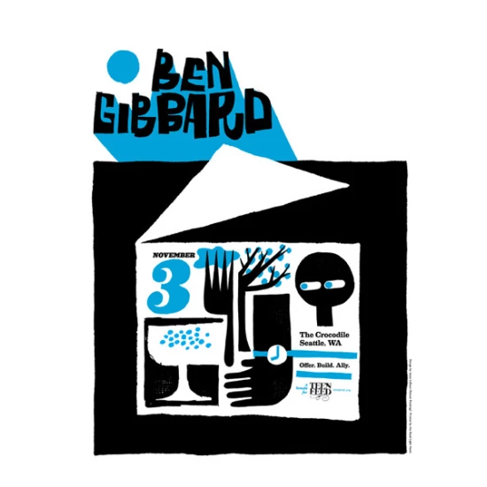 Ben Gibbard concert poster by Patent Pending