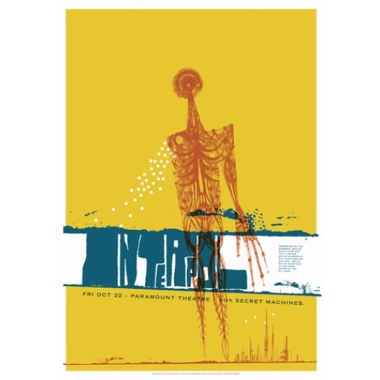Interpol Seattle Concert Poster by Patent Pending