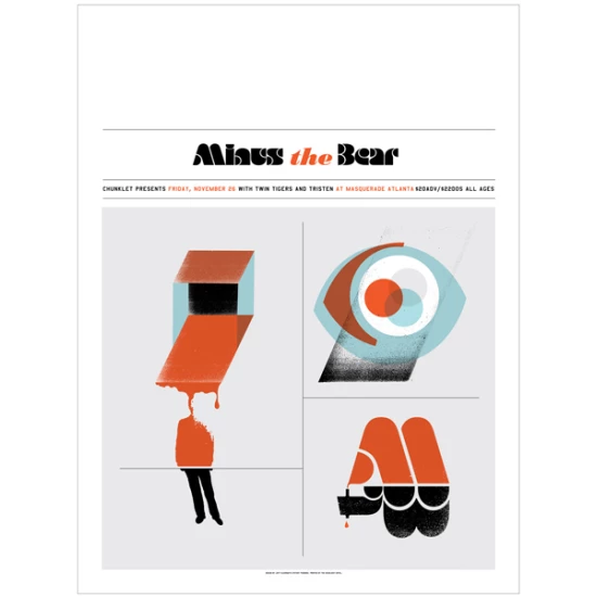 Minus the Bear 2010 concert poster by Patent Pending