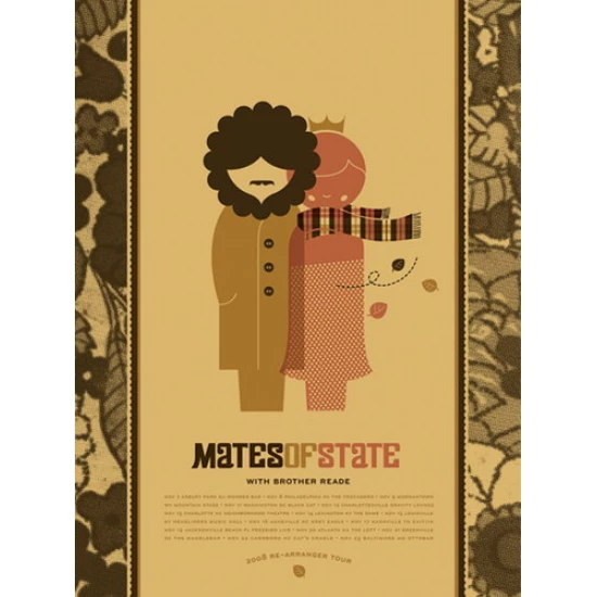 Mates of State 2008 Tour Poster