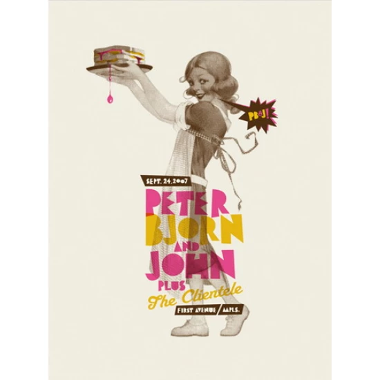 Peter Bjorn and John Concert Poster (Minn) SOLD OUT