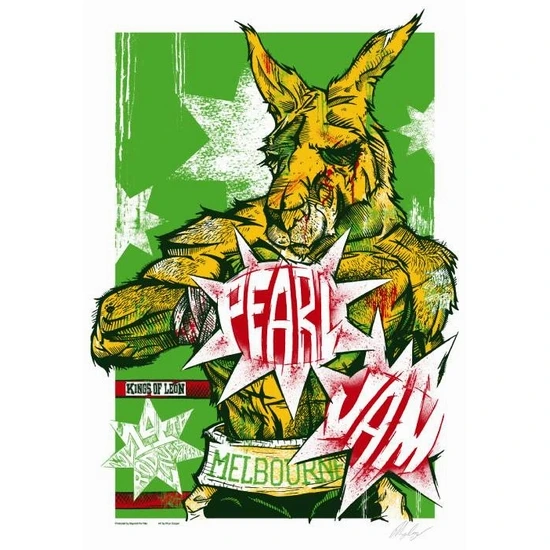 Pearl Jam Australia Melbourne Concert Poster by Rhys Cooper (SOLD OUT)