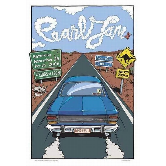 Pearl Jam Concert Poster #12 (Perth)