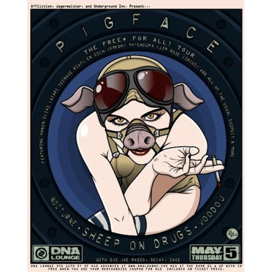 Pig Face Concert Poster by R. Black