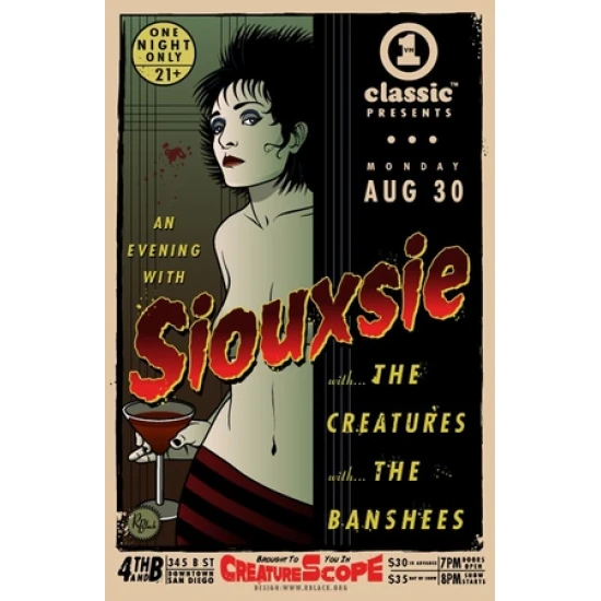 Siouxsie Concert Poster by R. Black (SOLD OUT)