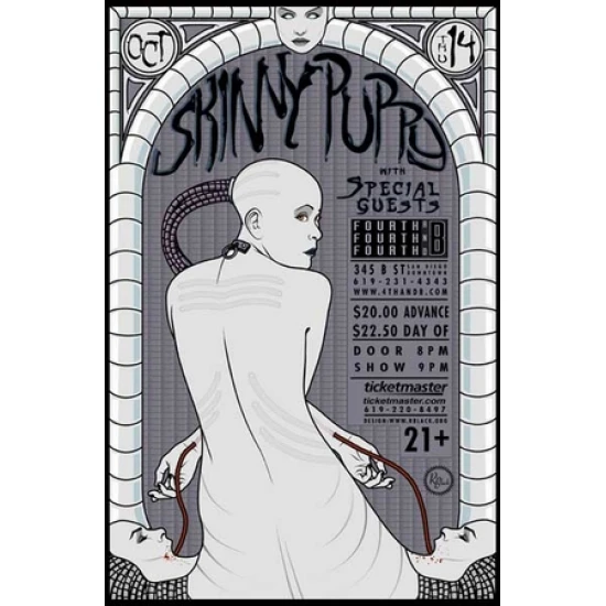 Skinny Puppy Concert Poster by R. Black