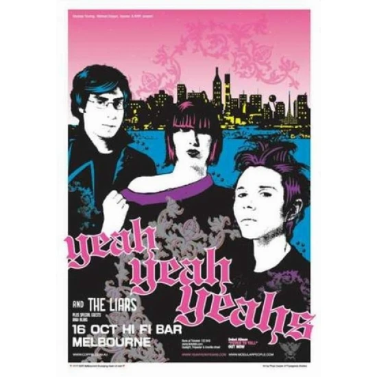Yeah Yeah Yeahs Concert Poster by Rhys Cooper