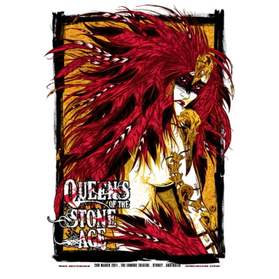 Queens of the Stone Age Sydney concert poster by Rhys Cooper (SOLD OUT)