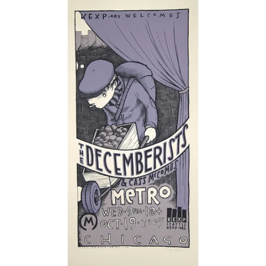 The Decemberists Concert Poster by Jay Ryan (SOLD OUT)
