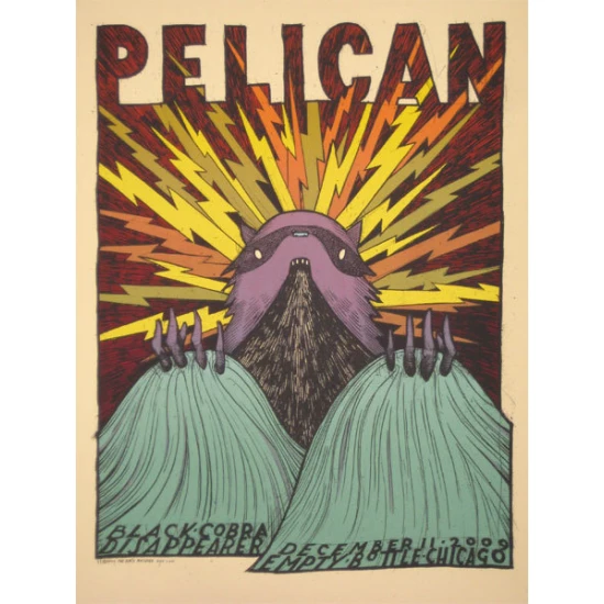Pelican concert poster by Jay Ryan