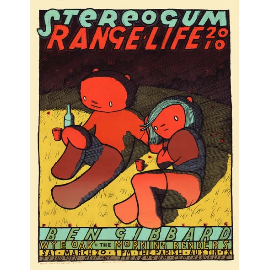 Ben Gibbard concert poster by Jay Ryan