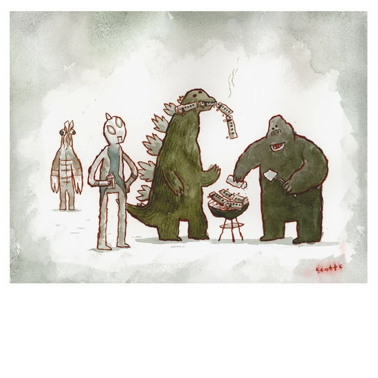 BBQ at Kong's print by Scott C (SOLD OUT)