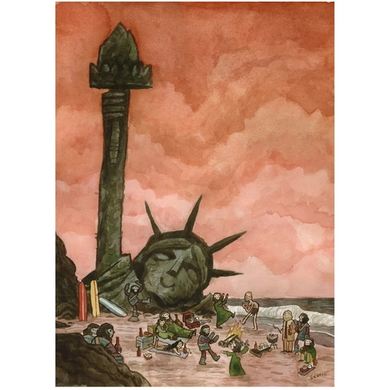 Planet of the Apes "Party Planet" Print by Scott C