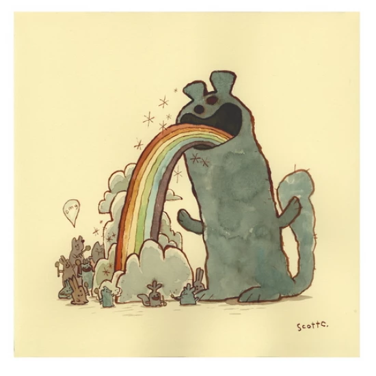 Rainbow Feast print by Scott C
