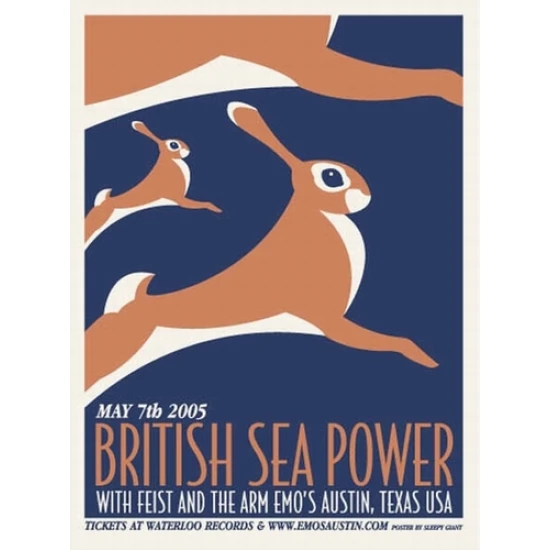 British Sea Power Concert Poster by Jaime Cervantes