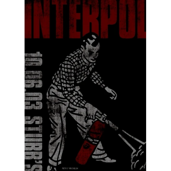Interpol 2003 Concert Poster by Jaime Cervantes (SOLD OUT)