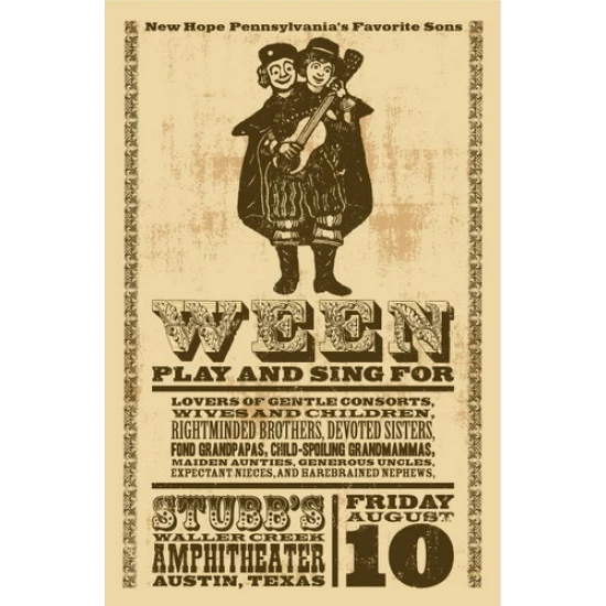 Ween Concert Poster by Jaime Cervantes (SOLD OUT)